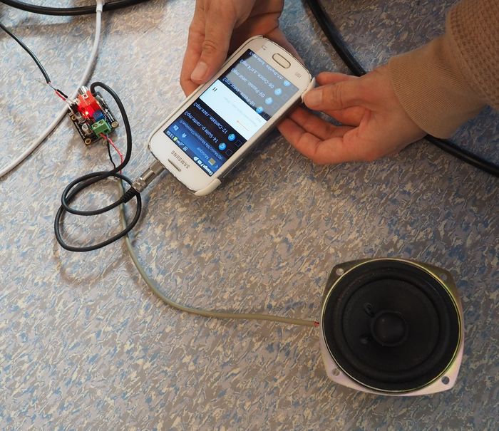 Photo: Test du circuit d'amplification audio
