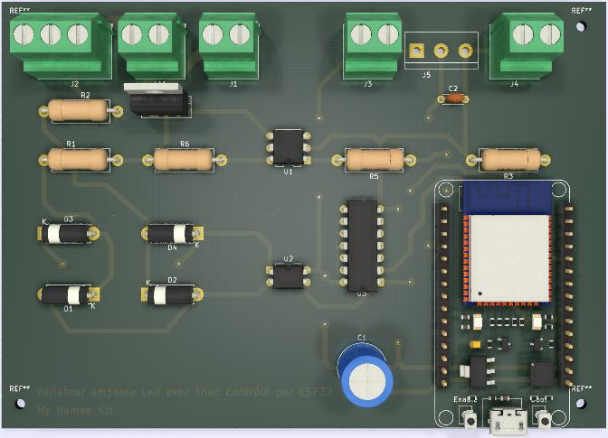 Fichier:Circuit variateur ampoule led triac esp32 transfo replaced by connectors 3D 2.jpg