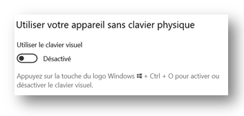 activer le clavier virtuel