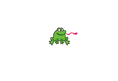 Animation du personnage de la grenouille qui grossit
